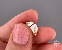 Load image into Gallery viewer, 14k Gold Fill Beaded Argentium Silver Ear Cuff - Tribal Waves Silver