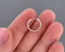 Load image into Gallery viewer, 14k Gold Fill Beaded Argentium Silver Ear Cuff - Tribal Waves Silver