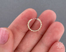 Load image into Gallery viewer, 14k Gold Fill Beaded Argentium Silver Ear Cuff - Tribal Waves Silver