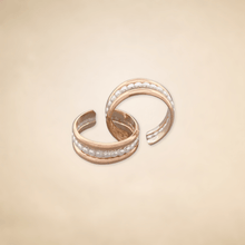 Load image into Gallery viewer, Two - Tone Beaded Ear Cuff | Silver &amp; 14K Gold Filled - Tribal Waves Silver
