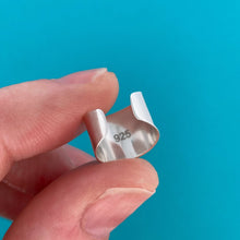 Load image into Gallery viewer, Bold Argentium Silver Ear Cuff - Tribal Waves Silver