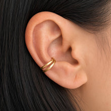 Load image into Gallery viewer, Caladesi Double Ear Cuff - Tribal Waves Silver