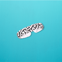 Load image into Gallery viewer, Filigree Sterling Silver Oxidized Ear Cuff - Tribal Waves Silver