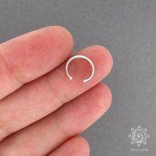 Load image into Gallery viewer, Double Domed Mini Ear Cuff - Tribal Waves Silver