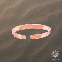 Load image into Gallery viewer, Faceted Rose Gold Adjustable Toe Ring - Tribal Waves Silver