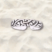 Load image into Gallery viewer, Filigree Sterling Silver Adjustable Toe Ring - Tribal Waves Silver