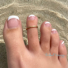 Load image into Gallery viewer, Hammered Adjustable Toe Ring - Tribal Waves Silver