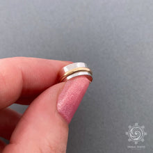 Load image into Gallery viewer, Sterling Silver and Gold Fill Banded Ear Cuff - Tribal Waves Silver