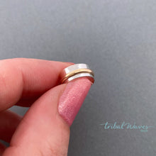 Load image into Gallery viewer, Sterling Silver and Gold Fill Banded Ear Cuff - Tribal Waves Silver