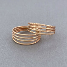 Load image into Gallery viewer, 4 Band Gold Fill Adjustable Toe Ring - Tribal Waves Silver